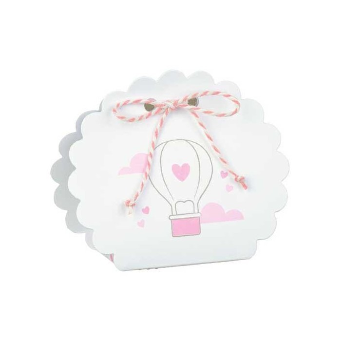 SCATOLA 58X40X85 MONGOLFIERA ROSA